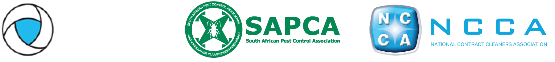 Logos of FASA, SAPCA and NCCA professional cleaning accreditations