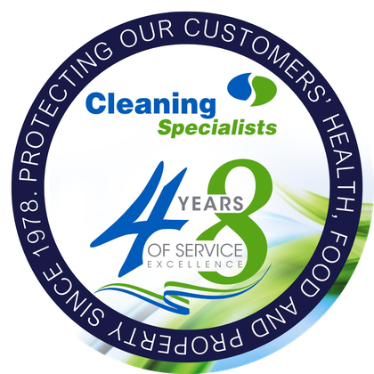 Cleaning Specialists, protecting health, food and property since 1978