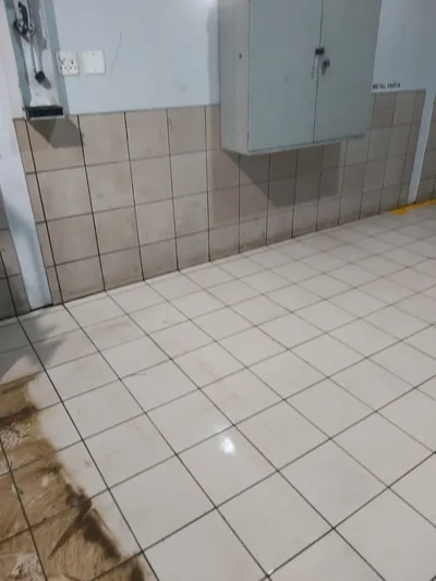 Deep-cleaned tiles and drains, hygienic and safe