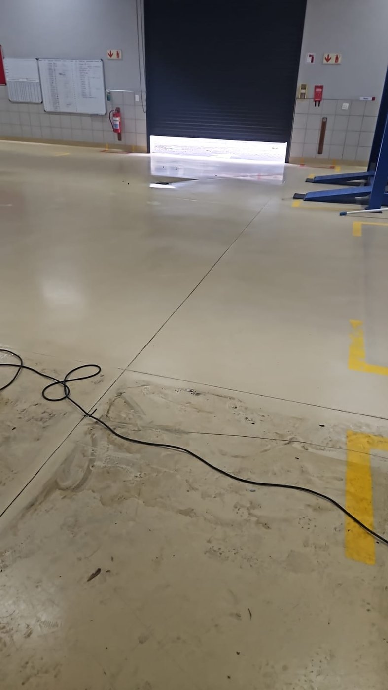 Warehouse floors swept, scrubbed and squeaky clean