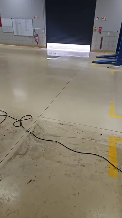 Warehouse floors swept, scrubbed and squeaky clean
